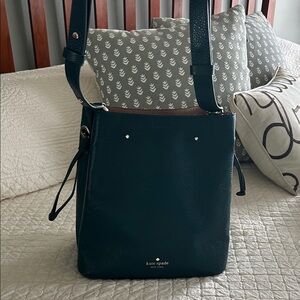 kate spade Deep Green Pebbled Leather Shoulder Bag